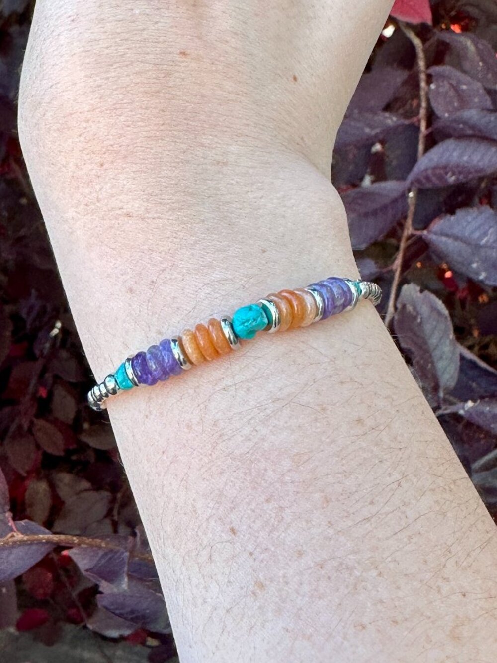 Handmade Canyon Skies Stainless Steel Western Pearl Bracelet